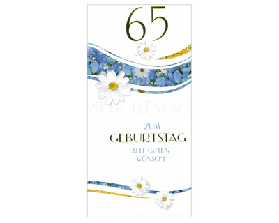 Horn Geburtstagskarte zum 65.