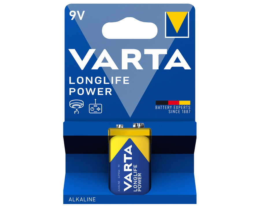 Varta Batterie "Longlife Power" E-Block, 6LR61 9V 550mAh