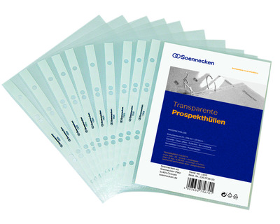 Soennecken Prospekthüllen A5 "Premium" transparent genarbt, 80 my 100St.