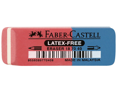 Faber-Castell Radierer rot/blau 18 x 8 x 54 mm