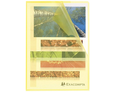 Exacompta Sichthüllen A4 "Standard" gelb genarbt, 120 my 100St.