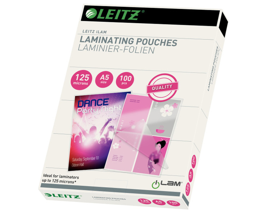 Leitz Laminierfolien "iLAM" A5 glänzend 125 my 100St.