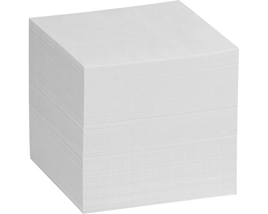 Zettelklotz, verleimt weiß 90 x 90 x 75 mm 800Bl.