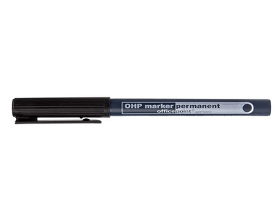 Officepoint Folienschreiber permanent schwarz 0,6 mm (F)