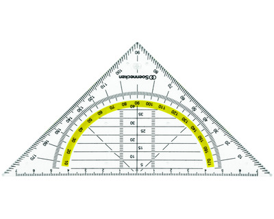 Soennecken Zeichendreieck transparent 16 cm