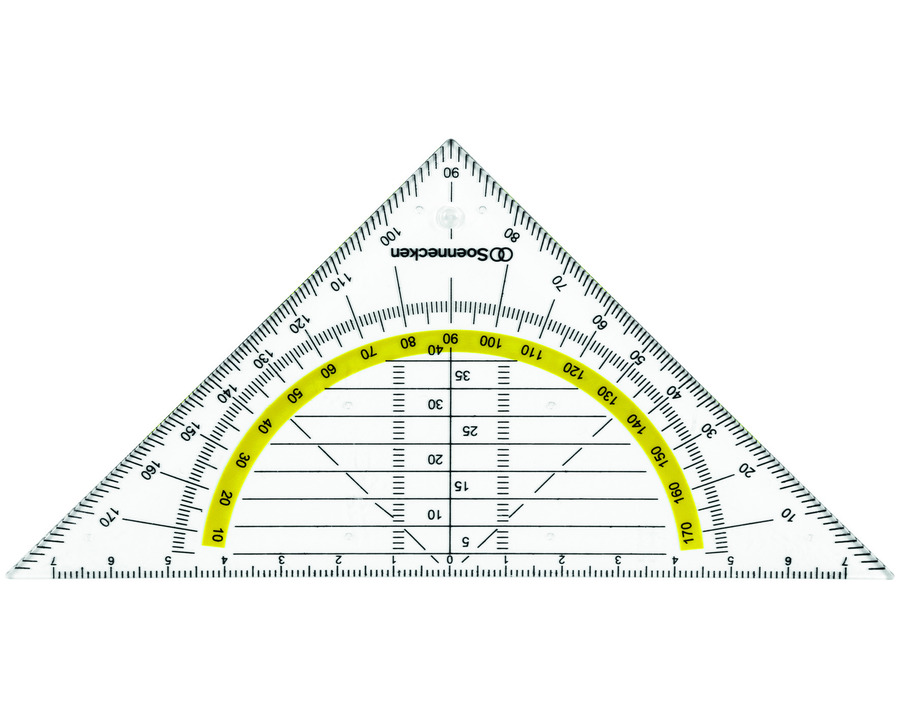 Soennecken Zeichendreieck transparent 16 cm