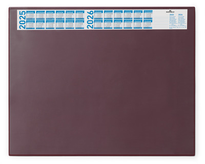 Durable Schreibunterlage, mit Vollsichtplatte dunkelrot 520 x 650 mm