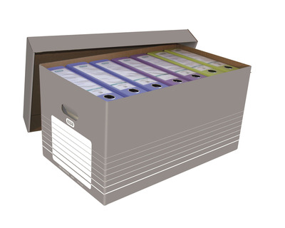 Elba Archivschachtel "Tric" A4 grau/weiß 350 x 585 x 300 mm