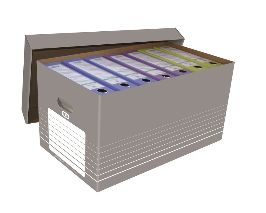 Elba Archivschachtel "Tric" A4 grau/weiß 350 x 585 x 300 mm