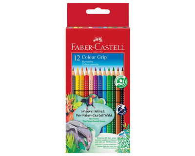 Faber-Castell Buntstift "Colour Grip" mehrfarbig 3,3 mm 12St.