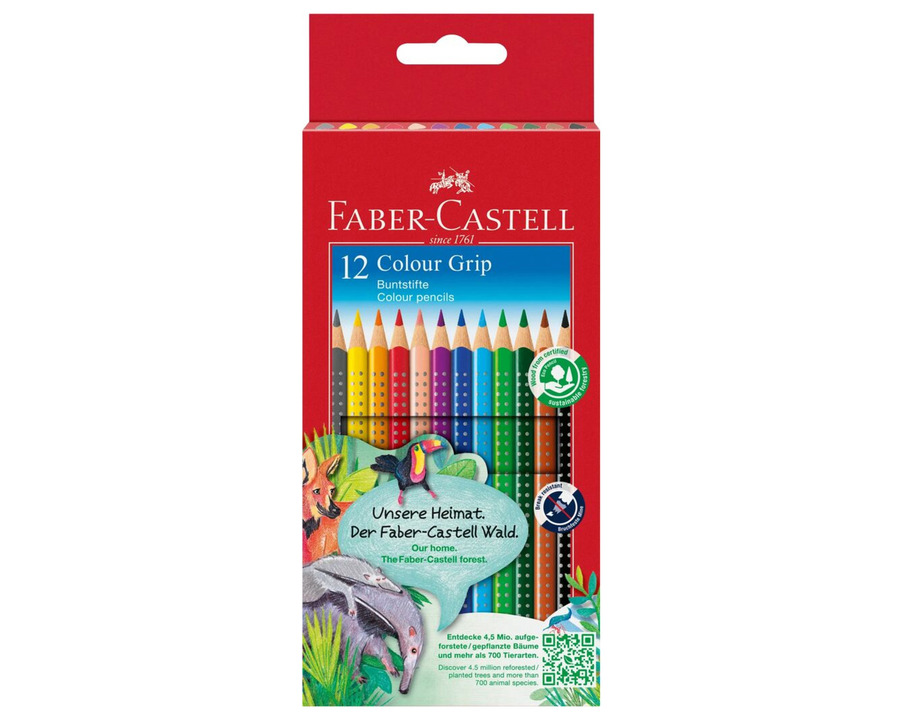 Faber-Castell Buntstift "Colour Grip" mehrfarbig 3,3 mm 12St.