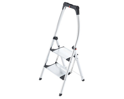 Hailo Stehleiter "TopLine K100" silber 2 Stufen