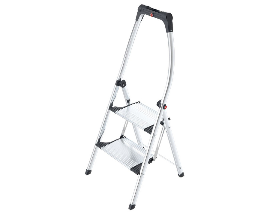Hailo Stehleiter "TopLine K100" silber 2 Stufen