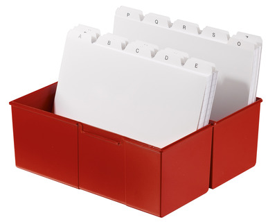 Han Karteikasten A5, für 500 Karten rot 228 x171 x 102 mm