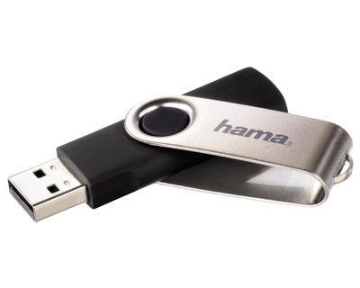 Hama USB-Stick 2.0 "Rotate" schwarz/silber 8GB