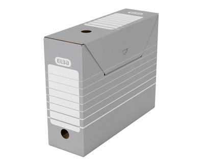Elba Archivschachtel "Tric" A4 grau/weiß 95 x 340 x 265 mm
