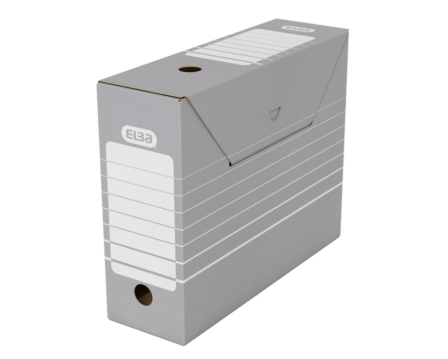Elba Archivschachtel "Tric" A4 grau/weiß 95 x 340 x 265 mm