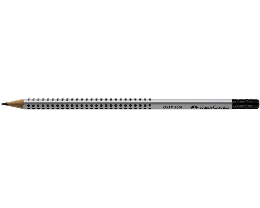 Faber-Castell Bleistift "Grip 2001", mit Radierer HB 2,0 mm