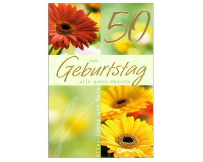Horn Geburtstagskarte zum 50.