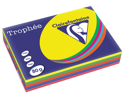 Clairefontaine Kopierpapier A4 "Trophée", intensiv mehrfarbig 80g/m² 500Bl.