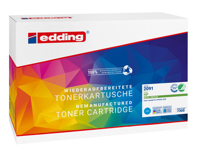 Edding Rebuilt-Toner 2091, HP 307A/CE741A cyan 7.300 Seiten