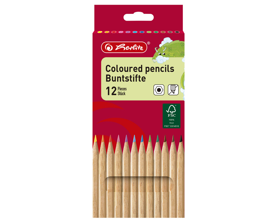 Herlitz Buntstift mehrfarbig 2,5 mm 12St.