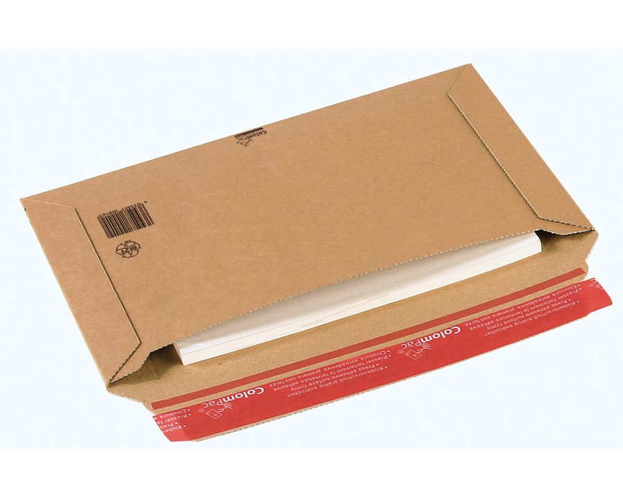 Colompac Versandtasche Wellpappe, Gr.2, Querbefüllung braun 270 x 185 x 1-50 mm
