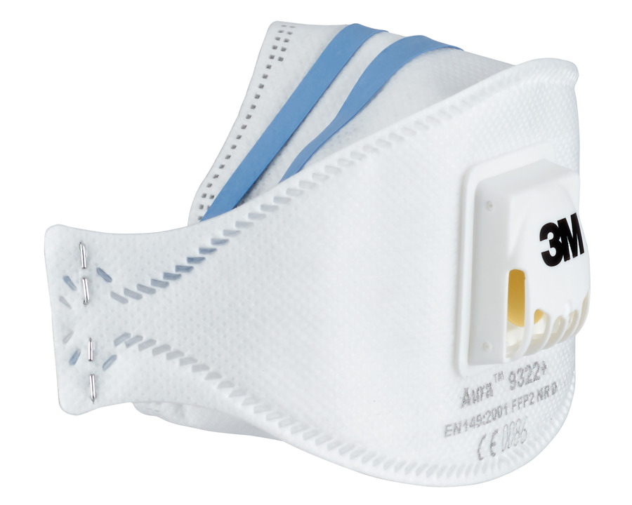 3M Atemschutzmaske "Aura 9322+" weiß 2St.