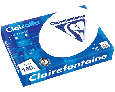 Clairefontaine Kopierkarton A4 "Clairalfa" weiß, CIE 171 160g/m² 250Bl.
