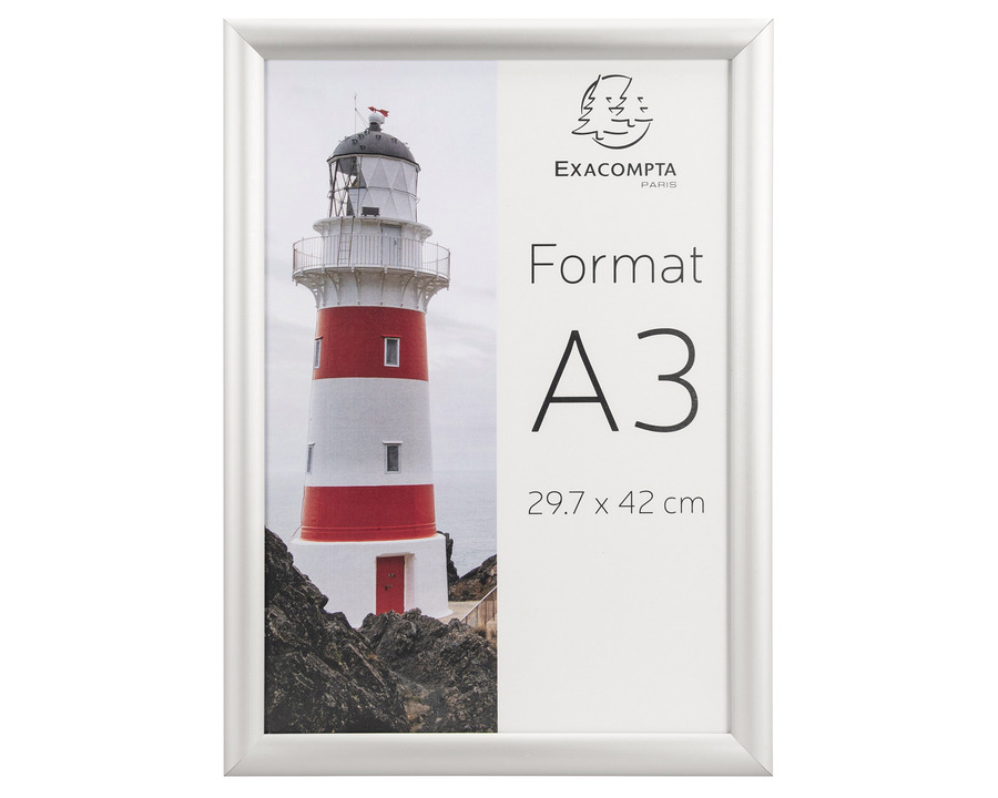 Exacompta Klapprahmen A3 "Exacryl" silber