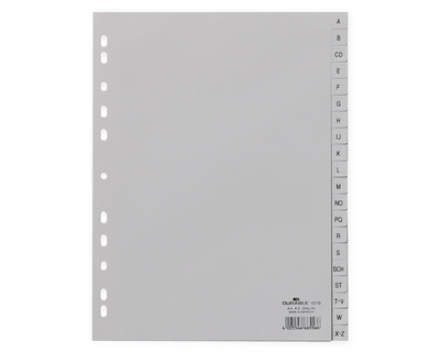 Durable PP-Register A4, A-Z grau 230 x 297 mm