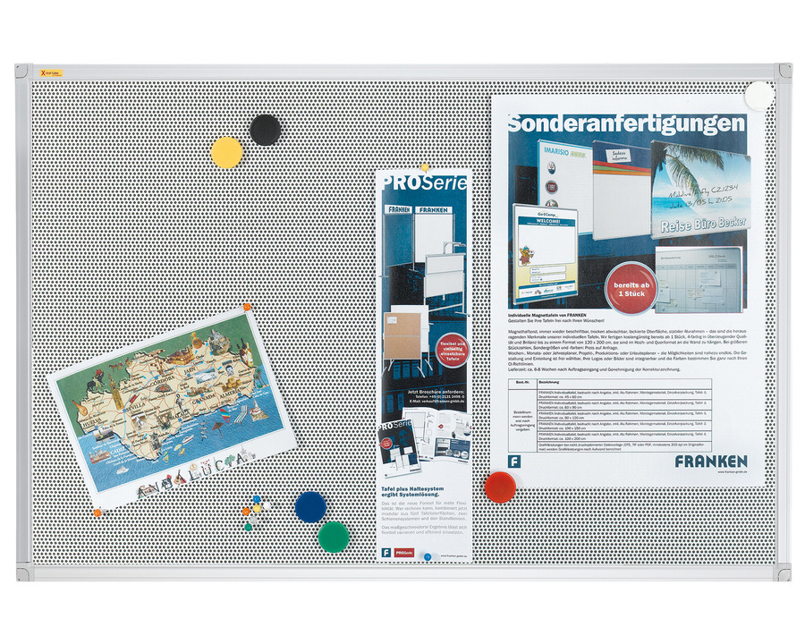 Franken Pinnwand "Pin´n´Mag X-tra!Line" grau 60 x 45 cm