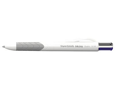 Papermate Mehrfarb-Kugelschreiber "InkJoy Quatro" weiß/grau 1,0 mm