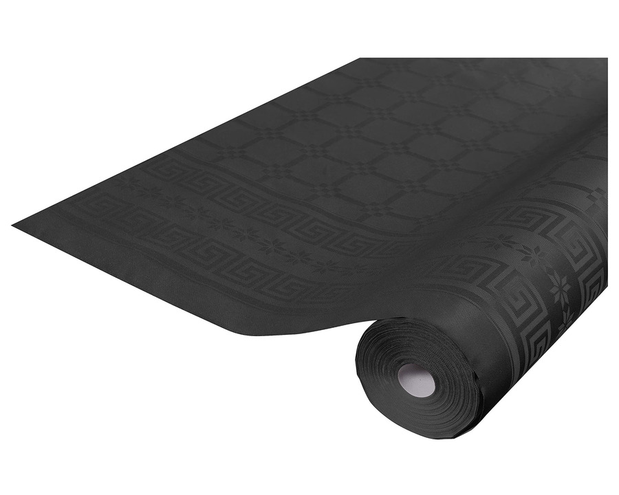 Pronappe Einweg-Tischtuch, Damast schwarz 118 cm x 50 m