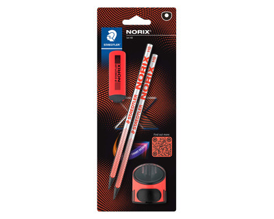 Staedtler Bleistift-Set "Norix" rot HB 2,3 mm