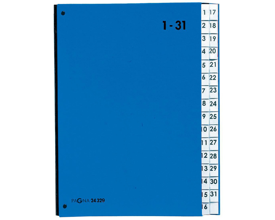 Pagna Pultordner A4, 32 Fächer blau 1-31