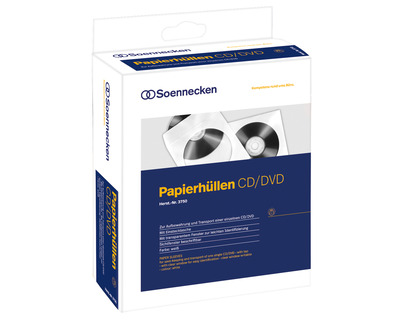 Soennecken CD-Hüllen Papier weiß für 1 CD 100St.