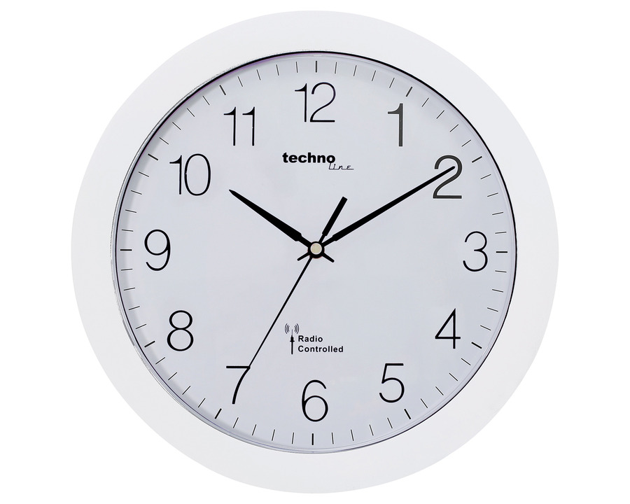 Technoline Funk-Wanduhr "WT8000" weiß Ø30cm