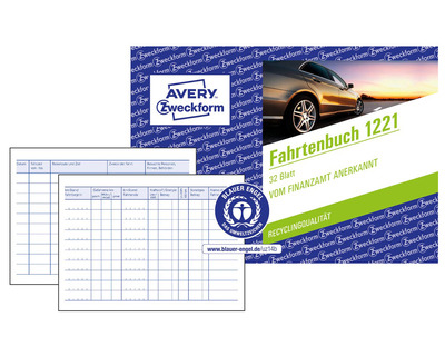 Avery Zweckform Fahrtenbuch A6 32 Blatt
