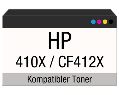 Rebuilt-Toner, HP 410X gelb 5.000 Seiten