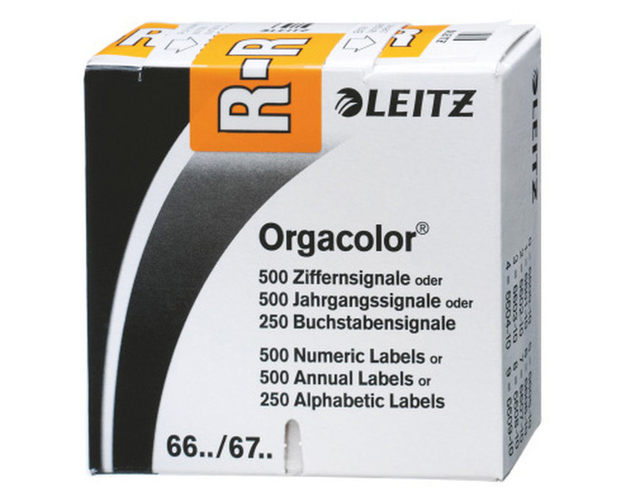 Leitz Buchstabensignal "Orgacolor" R orange 250St.