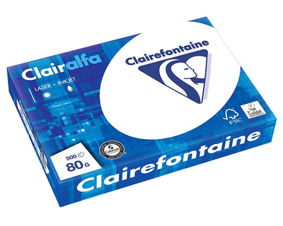 Clairefontaine Kopierpapier A4 "Clairalfa" weiß, CIE 171 80g/m² 500Bl.