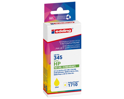 Edding Refill-Tintenpatrone 345, HP 951XL gelb 30ml