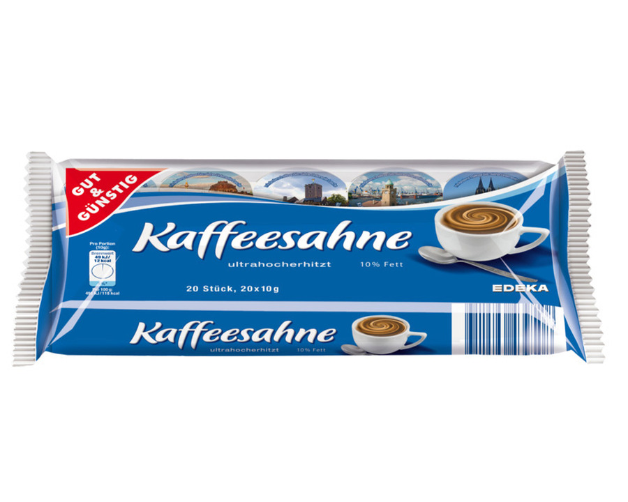 Gut & Günstig Kaffeesahne 10% 10g 20St.