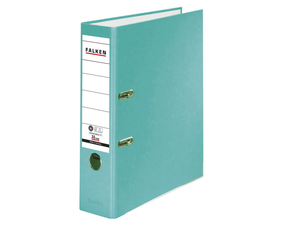 Falken Ordner A4 "Recycolor" türkis 80 mm
