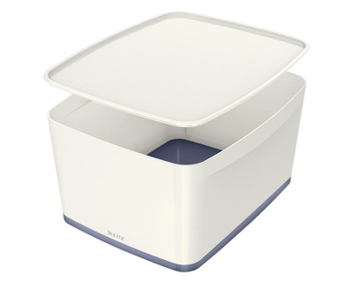 Leitz Aufbewahrungsbox "MyBox" weiß/grau 18 Liter