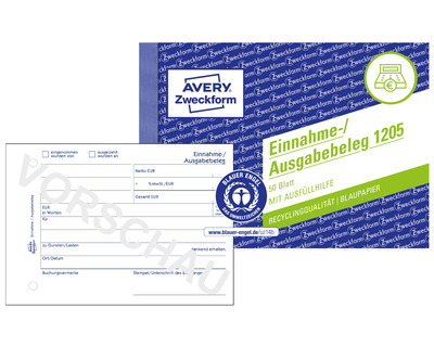 Avery Zweckform Einnahme- / Ausgabebeleg A6 50 Blatt