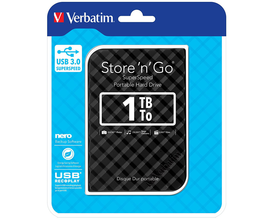 Verbatim Externe Festplatte "Store´n´Go" 2,5" schwarz 1 TB