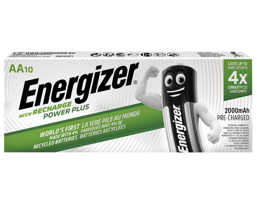 Energizer Akku "Recharge Power Plus" AA, Mignon, HR6 1,2 V 2.000 mAh 10St.