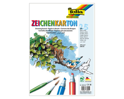 Folia Zeichenblock A4 weiß 200g/m² 25Bl.